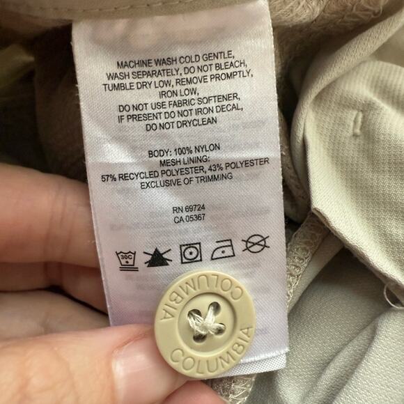 Columbia East Ridge Omni-Wick UPF 30 Lightweight Hiking Shorts Fossil Lt Tan 14 - Picture 9 of 11